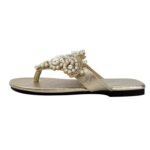 Cooling Slippers with Pearl Design, New Toe Separator Thong Sandals for Women, Bohemian Beach Flip Flops - Image 4