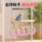 Parrot Chewing Toy Ring Swing Perch Tunnel for Budgie Cockatiel Lovebird - Image 4