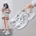 Women's Chunky Sneakers 2025 New Spring Breathable Mesh Sports Shoes Korean Style Thick Sole Casual Running Shoes - Image 4