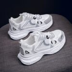 Women's Chunky Sneakers Breathable Mesh Casual Shoes Thick Sole Heightening Running Shoes - Image 3