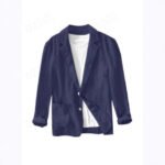 Men's Casual Blazer Single Layer Solid Cotton Linen Leisure Jacket - Image 4
