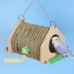Parrot Straw Tunnel Hideout Toy Climbing Bird Cage Decoration for Cockatiel Lovebird Budgie Pet Supplies - Image 2