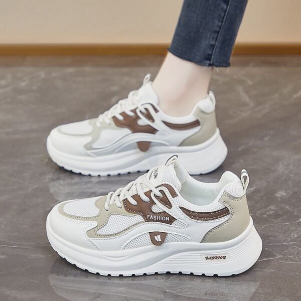 Breathable Mesh Sports Shoes for Women 2026 New Spring Summer Chunky Dad Shoes Lightweight Soft Sole Running Sneakers Q103