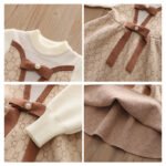 Girls Knitted Dress Autumn Winter Red New Year Princess Dress Baby Toddler Christmas Clothing - Image 4
