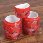 Octagonal Bird Bowl Ceramic Myna Bird Food Cup with Holder - Image 24