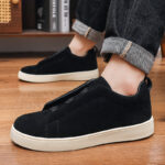Men's Slip-on Fashion Skate Shoes with Elastic Band, Soft Sole, Casual Sneakers - Image 2