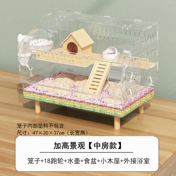 Panoramic Raised Wood House Transparent