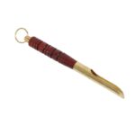 Bird Feeder with Brass/Wood Handle for Eye-browed Thrush and Other Birds - Image 5