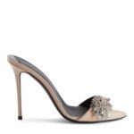 Sensual Black Thin Heel Red Sensation One-Band Open-Toe Slippers with Rhinestones - Image 5