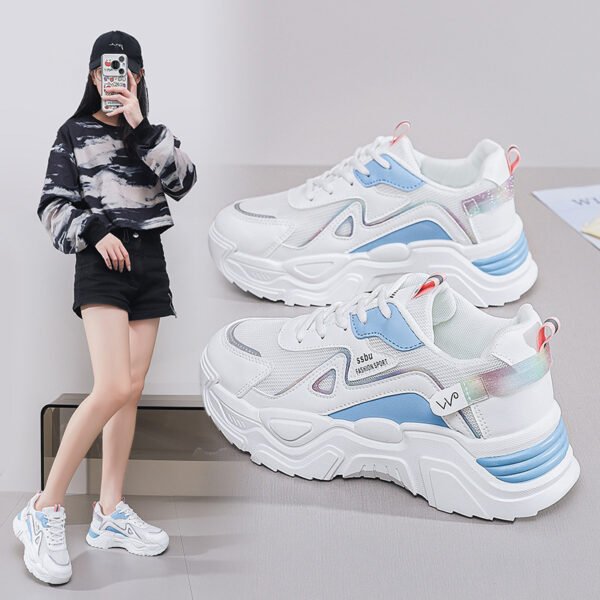 Women's Chunky Sneakers 2025 Spring New Fashion Casual Sports Shoes