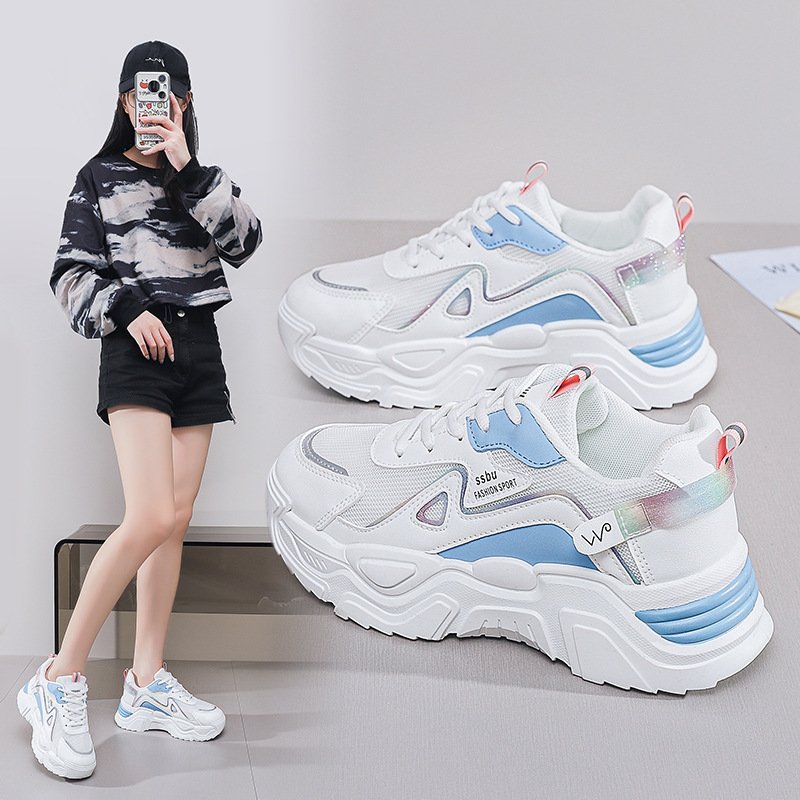 O1CN01B9J9Xh1arvJgjvUvy_2217755913384-0-cib.jpg Women's Chunky Sneakers 2025 Spring New Fashion Casual Sports Shoes - Image 1