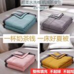 Washed Cotton Summer Quilt, Machine Washable, Thin Blanket for Students, Single/Double, Children/Adult - Image 3