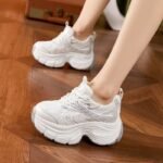 Thick Sole Platform Dad Sneakers Women 2026 Summer New Mesh Breathable Soft Sole Sports Casual Shoes - Image 4