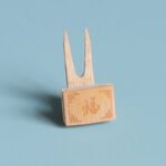 1.5 Spacing Engraved Bamboo Fruit Fork