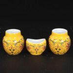 Yellow Thrush Antique Carving