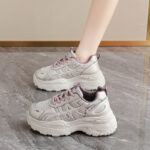 Women's Summer Breathable Thick-Soled Dad Sneakers Korean Style Casual Sports Shoes