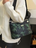 Bamboo Leaf Mom Shoulder Bag, Casual Multi-layer Crossbody Lightweight - Image 5