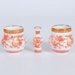 Gold Mouth Dragon Pattern Hand-Painted Bird Food Bowl Set - Image 4