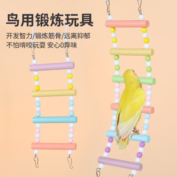 Parrot Colorful Climbing Ladder Swing Bird Cage Decoration for Parrots