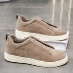 Men's Slip-on Fashion Skate Shoes with Elastic Band, Soft Sole, Casual Sneakers