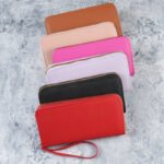 Long Wallet with Macaron Color Zipper, Women's Multi-Compartment Handbag, Genuine Leather Texture - Image 4