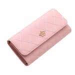 2025 New PU Leather Women's Long Wallet Tri-fold Korean Handbag Clasp Crown Multi-card Holder - Image 5