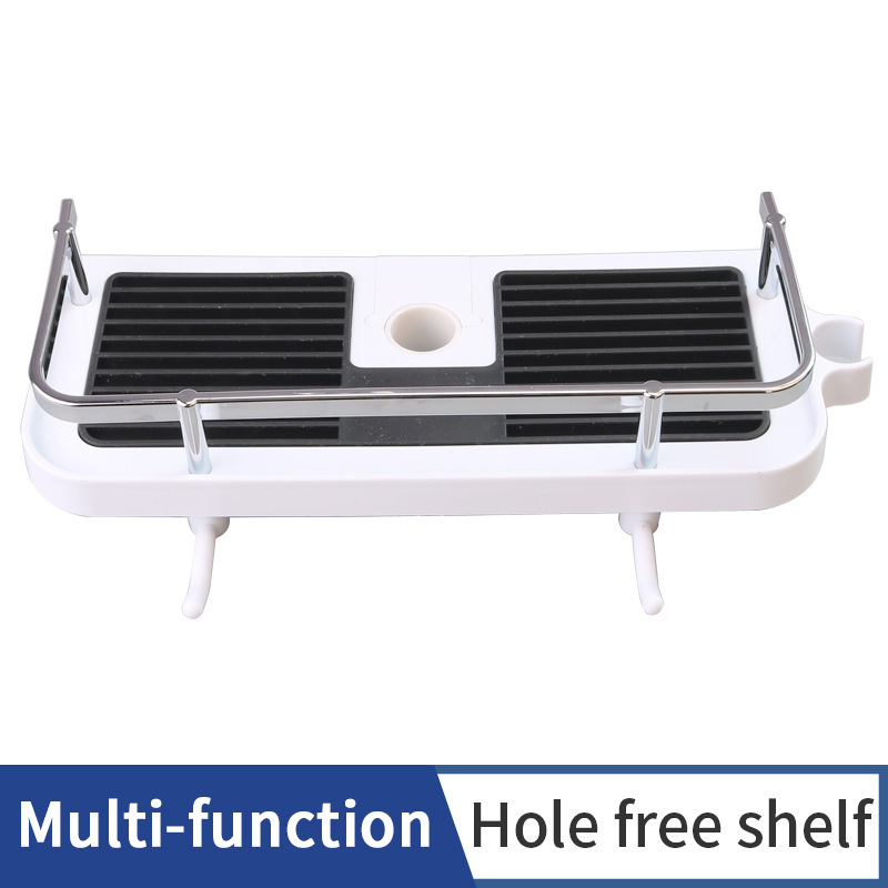 O1CN01F7A3B41SXIcq7Gowp_1608072256-0-cib.jpg Shower Rod Shelf - No-Drill Multifunctional Bathroom Storage Rack - Image 1