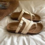 Roman Sandals Women Wear-resistant Birkenstock Flip Flops 2026 French Fairy Style Vintage Flat Beach Sandals - Image 3