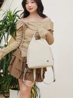 Crossbody Bag Women's Solid Color Fabric Multi-functional Handbag Backpack - Image 3