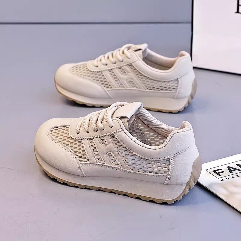 O1CN01G7quM41arvQCplPXN_2217755913384-0-cib.jpg Summer Women's Dad Shoes Korean Style Thick Sole Breathable Soft Sole Casual Sports Shoes Mesh Panel Shoes - Image 1