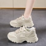 2025 Spring Women's Breathable Mesh Casual Sneakers Korean Thick Sole Sports Shoes - Image 2