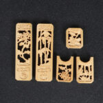 1.5cm Spacing Bamboo Natural Auspicious Bamboo Chrysanthemum