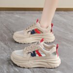 2026 Summer Women's Hollow Out Dad Sneakers Mesh Breathable Student Sandals Casual Thick Sole Sports Shoes