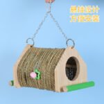 Parrot Straw Tunnel Hideout Toy Climbing Bird Cage Decoration for Cockatiel Lovebird Budgie Pet Supplies - Image 4