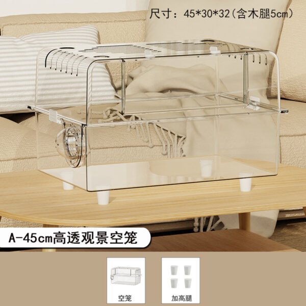 High Transparency Luxury Hamster Cage Empty Cage