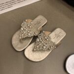 Women's Fairy Style Summer Pearl Roman Bohemian Spring Summer Flip Flops French Retro Sandals New - Image 4