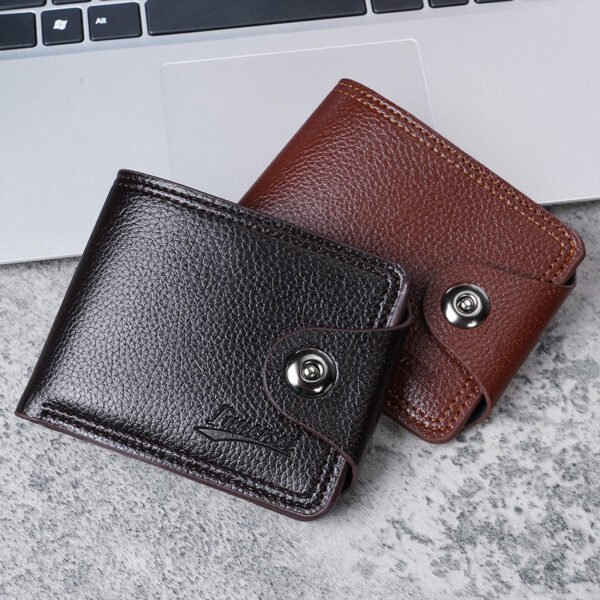 Men's Wallet Multi-Card Slot Casual Wallet Short New Billfold Zero Wallet Double-Line Card Holder Money Clip Wholesale