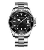6057 Black Dial Silver Strap 2