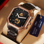 5062 Rose Gold Case Rose Gold Hands Black Strap 2 (Six Hands