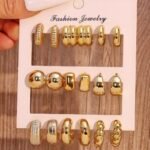 Earring Set Women Resin Geometric Twist Combination Ear Jewelry - Image 2