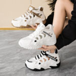 Korean Style New Dad Shoes Women 2025 Summer Hollow Mesh Breathable Student Casual Thick Soled Height Increasing Shoes - Image 4