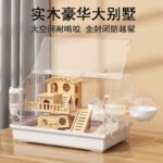 Hamster Cage Transparent Panoramic Large Space Wooden Bite-Proof Luxury Villa - Image 3