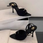 Designer One-Strap Sandals 2025 Spring/Autumn New Women's Pointed Toe Open Toe Roman High Heels - Image 2