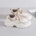 Korean Style New Dad Sneakers Women 2025 Spring Student Sports Running Shoes Casual Thick Sole Height Increasing Q8825