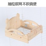 Parrot Summer Small Bed Cool Nest Rest Platform Log Style Pine Wood Bird Cage Accessory - Image 2