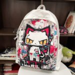 Graffiti Cartoon Student School Backpack - Image 2