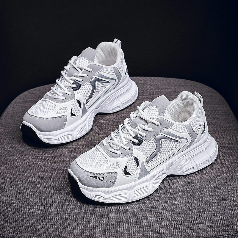 O1CN01MtgeC91arvGGEDCR1_2217755913384-0-cib.jpg Women's Chunky Sneakers 2025 New Spring Breathable Mesh Sports Shoes Korean Style Thick Sole Casual Running Shoes - Image 1