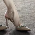 Women's Pointed Toe High Heel Sandals with Rhinestones - Image 5