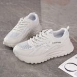 2025 Summer Women's Breathable Mesh Sports Shoes Korean Thick Sole Casual Soft Sole Dad Shoes - Image 3
