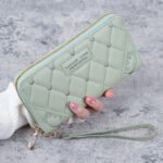 Korean Style 2023 New Long Wallet for Women, Multi-functional Zipper PU Leather Wallet with Large Capacity Phone Pocket